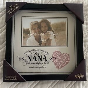 Black Photo Frame with Heart Design for Nana